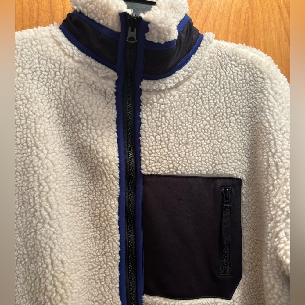 Reversible Black and Sherpa Winter Jacket - Picture 3 of 10